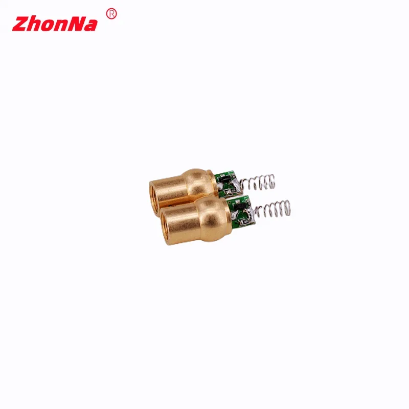 650nm 5mW Red Dot Laser Module, DC 3V/5V, 9X16mm Metal Bronze Head, Photoelectric Source, Free Customization