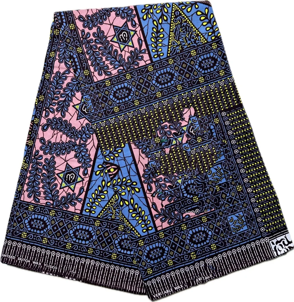 

2024 New Style hollande African Fabrics Nigerian Wax Print High Quality African Wax Fabrics For Patchwor B16-9