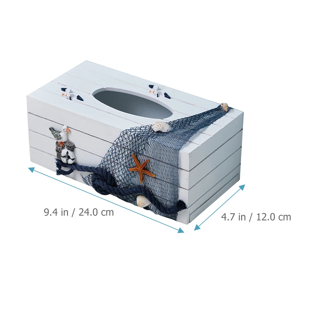 

with Mediterranean Style Tissue Box Seaside Themed Accessories Bracket Holder Resin Travel