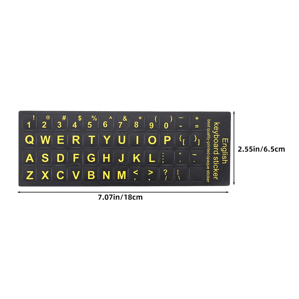 2 шт. наклейки на клавиатуру английский алфавит водостойкие пылезащитные самоклеящиеся универсальные подходят для настольного ноутбука противоскользящие