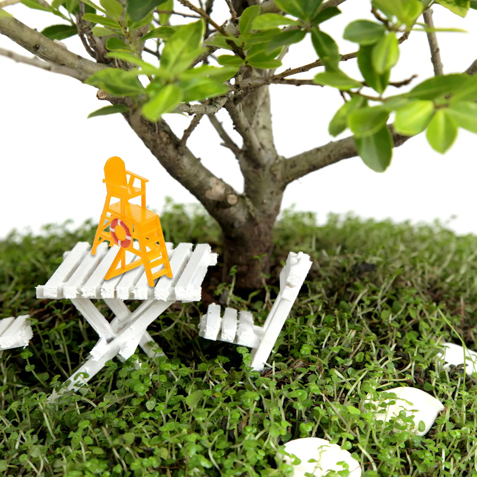 

Миниатюрные аксессуары для бассейна: Спасательное кресло в масштабе 1:64 для сказочного сада, декор для пляжной тематики, сделай сам, из смолы, для улицы