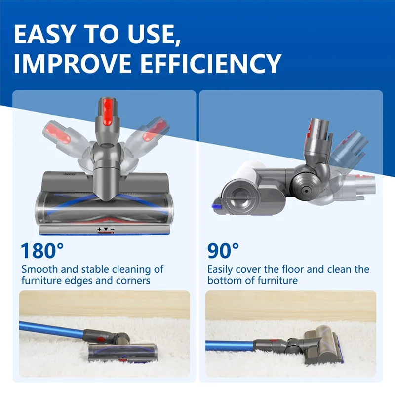 Sostituzione attacco testa aspirapolvere BISM per Dyson V8 V10 V11 V15 Cleaner aggiornato anti-groviglio con luce verde