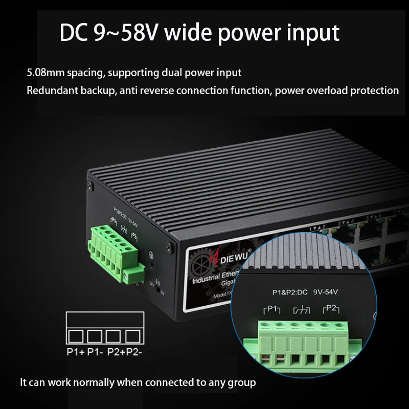 Cắm Truyền Dẫn Tốc Độ Cao Mạng Công Nghiệp 8 Cổng Gigabit HUB Internet Bộ Chia Tín Hiệu Tăng Cường