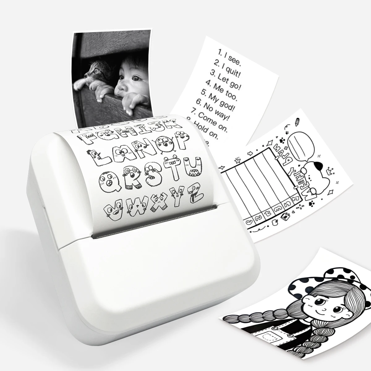 

Mini Portable Printer for Home Business Gift No Ink Portable Label Printer DIY Label Smart Printer Compatible With Android,IOS