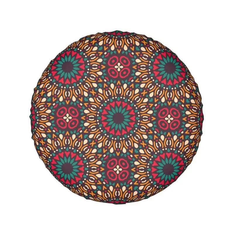 Kitenge Ankara Print Spare Wheel Cover Fit for Jeep Pajero 4WD RV African Tribal Ethnic Art Tire Protector 14