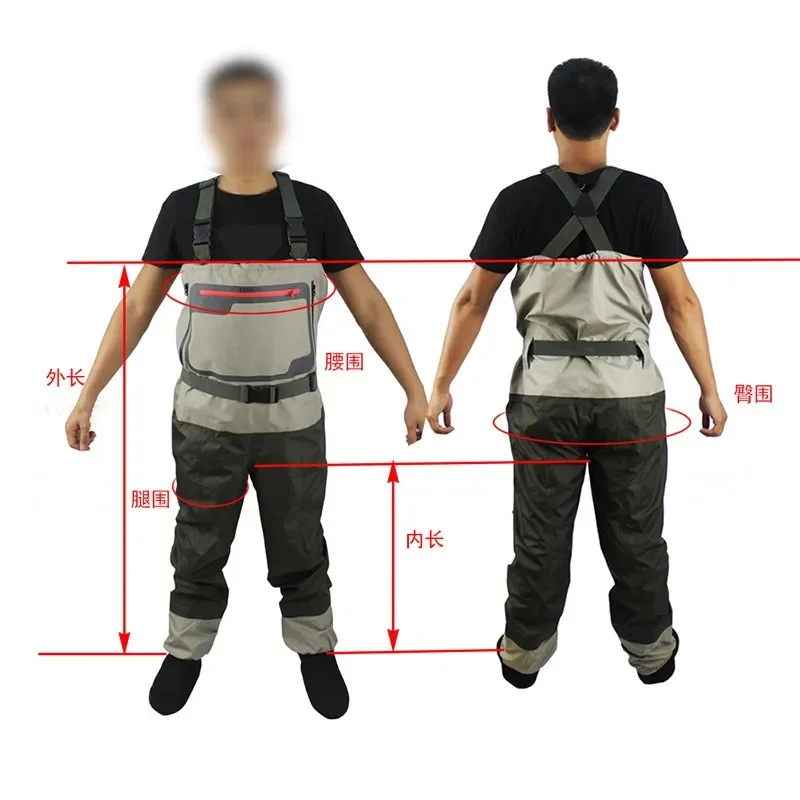 Water pants half-body thin ultra-light wading fish pants waterproof pants one-piece rain shoes one-piece