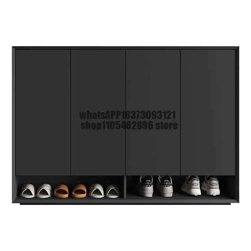 Asian Style Shoe Cabinet Black Italian Minimalist Space Saving Shoe Cabinet Storage Corridor Schuhschrank Furniture For Home