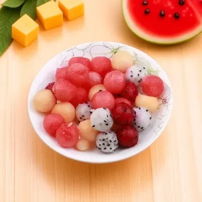 Accesorios para excavar crema, cuchara para melón, Mini cuchara para manzana, artilugios DIY, herramienta de doble punta, bola excavadora de cocina