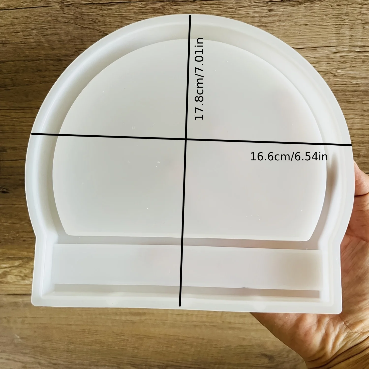 1 Non-Stick Silicone Mold Easy Release DIY Craft Mold Suitable for Concrete Compatible with Wooden Blocks Candle Holder
