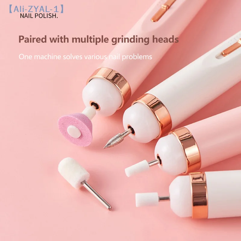 【ZYAL-1】네일 세트, 5 in 1 전기 네일 매니큐어 세트, 전문가용 전기 매니큐어 네일 기계 조명 포함