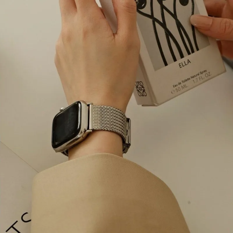 Stainless Steel Metal Strap For Apple Watch 46mm 42mm 44mm 40mm 45mm 38/41/49mm For iWatch Series 11 10 9 8 7 6 5 4 SE Ultra3/2 image 4