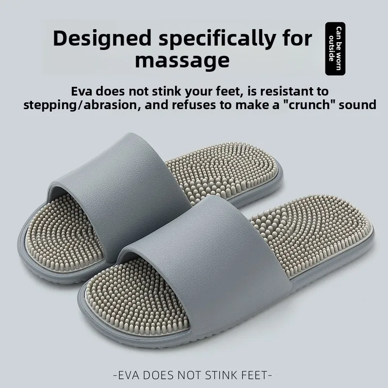 Massage Sole EVA Slippers Men Women Non Slip Summer Indoor Outdoor Sandals Breathable Lightweight Couple Home Casual Cool Footwe