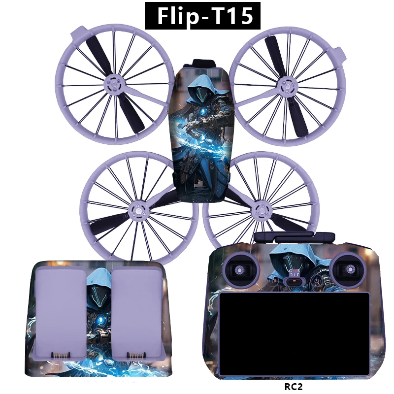 Djiフリップドローン用装飾ステッカーキット,防水スキンステッカー,DIYアクセサリー,傷防止保護フィルム