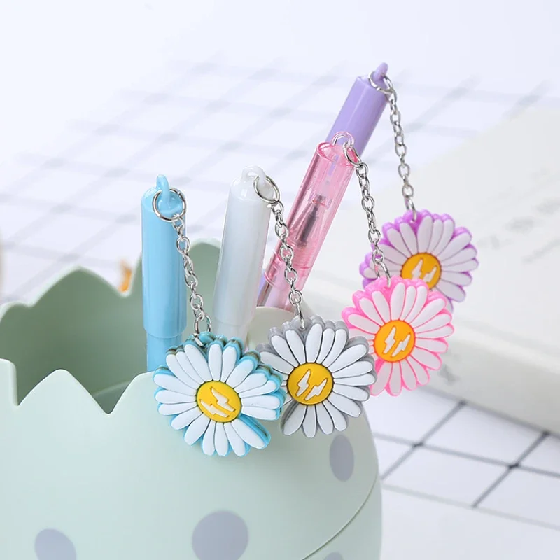 

50PCS Cute Zou Ju Pendant Pendant Rollerball pen Creative Office Stationery Signature Pen Cartoon Fresh Flower Student Pen