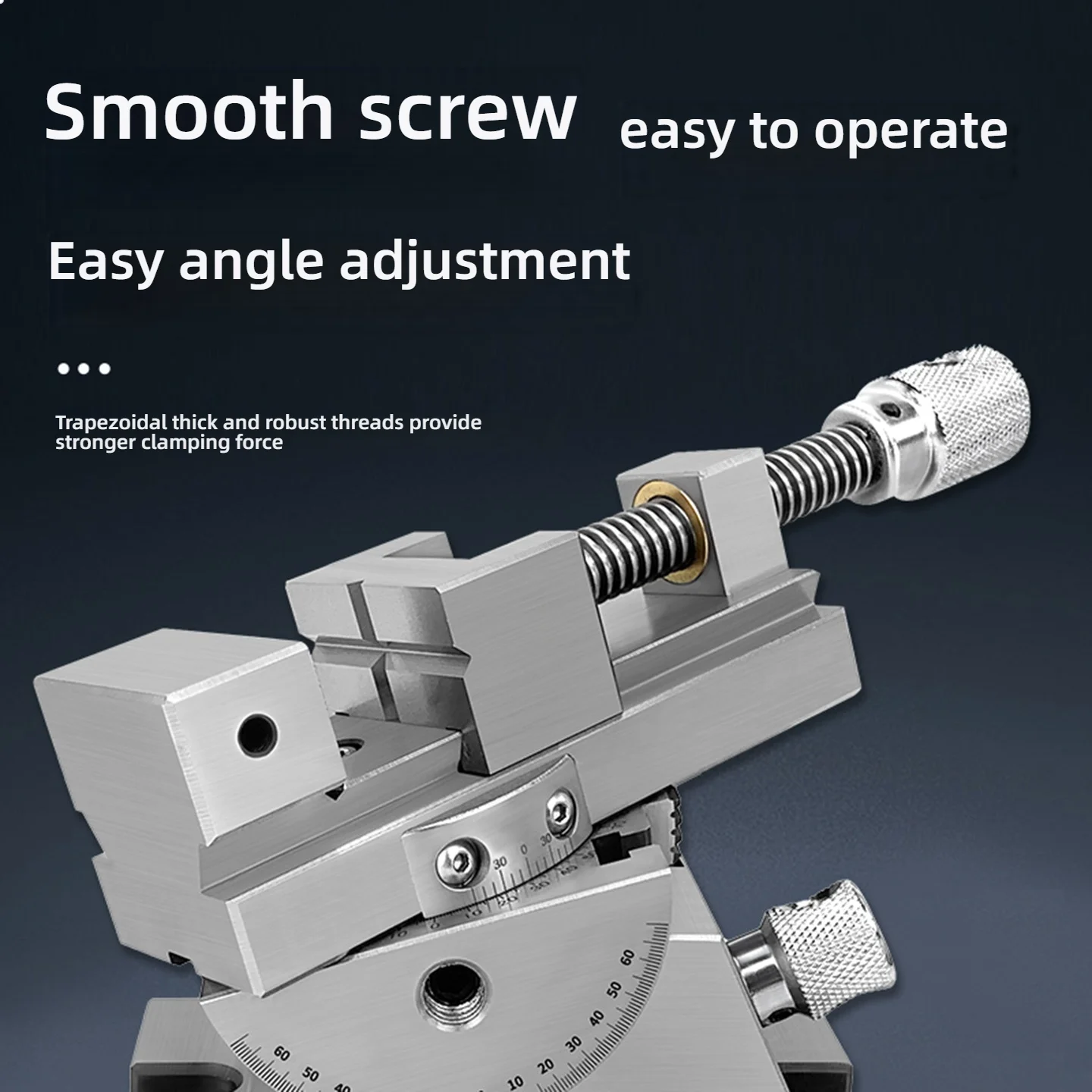 Universal Flat Jaw Precision Vise, Rotating vise，size 2 to 3 inches, 360° Rotation Adjustable angle, Vertical tilt up to 50°