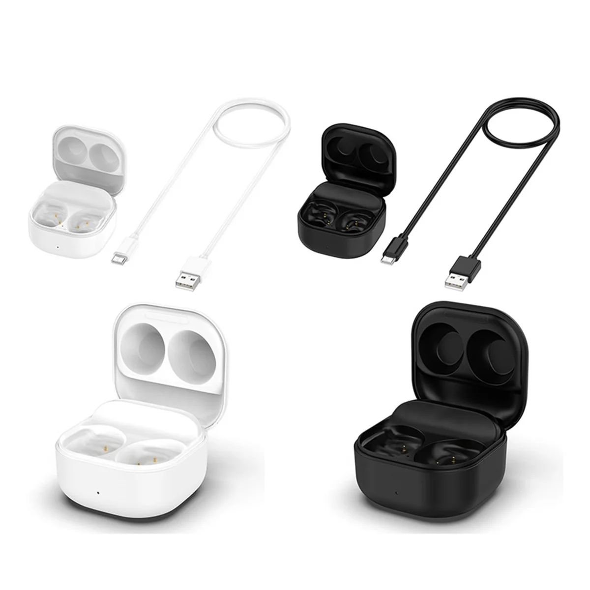 A14M Kotak Pengisi Daya Earphone Portabel Galaxy Buds FE Casing Pengisi Daya Pengganti Kotak Pengisi Daya Headphone Bluetooth Putih