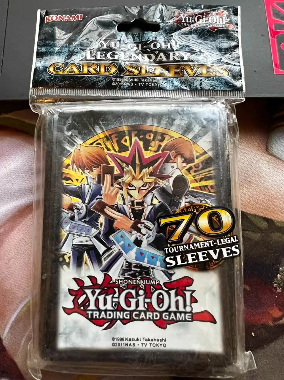 70Pcs Yugioh KONAMI Duel Monsters Kaiba Yugi Atem Joey Wheeler Official Collection Duelist Card Protector Sleeves