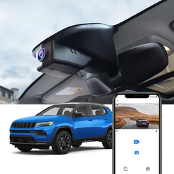 Dash Cam for Jeep Compass (2nd Gen) 2018 2019 2020 2021 2022 2023 2024 2025, FITCAMX Car Camera WIFI Connection APP Control