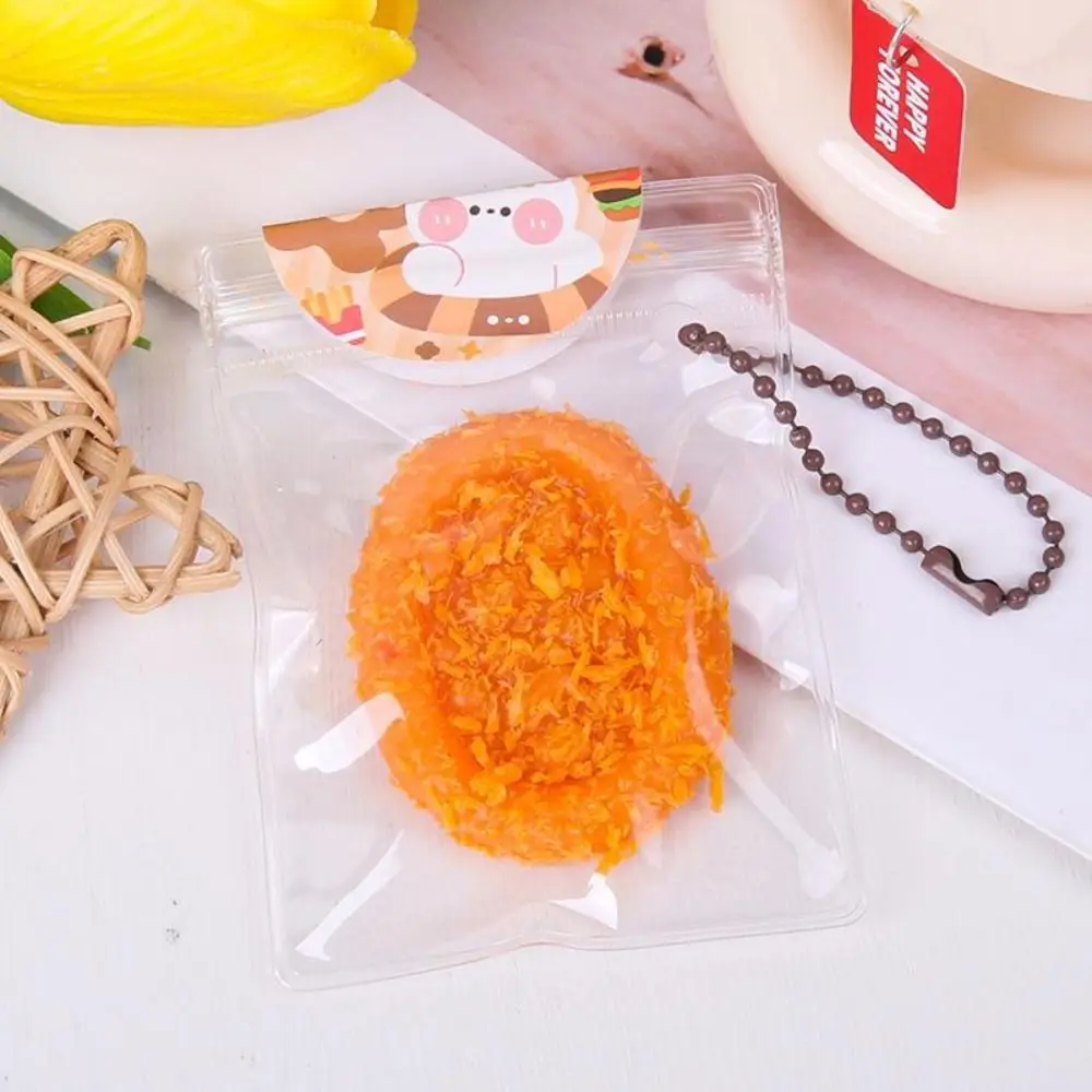 Bread Crumbs Fried Food Pinch Toy Slow Rebound Flexible Squeeze Hamburger Toy TPR Soft Cute Food Pinch Toy Kids