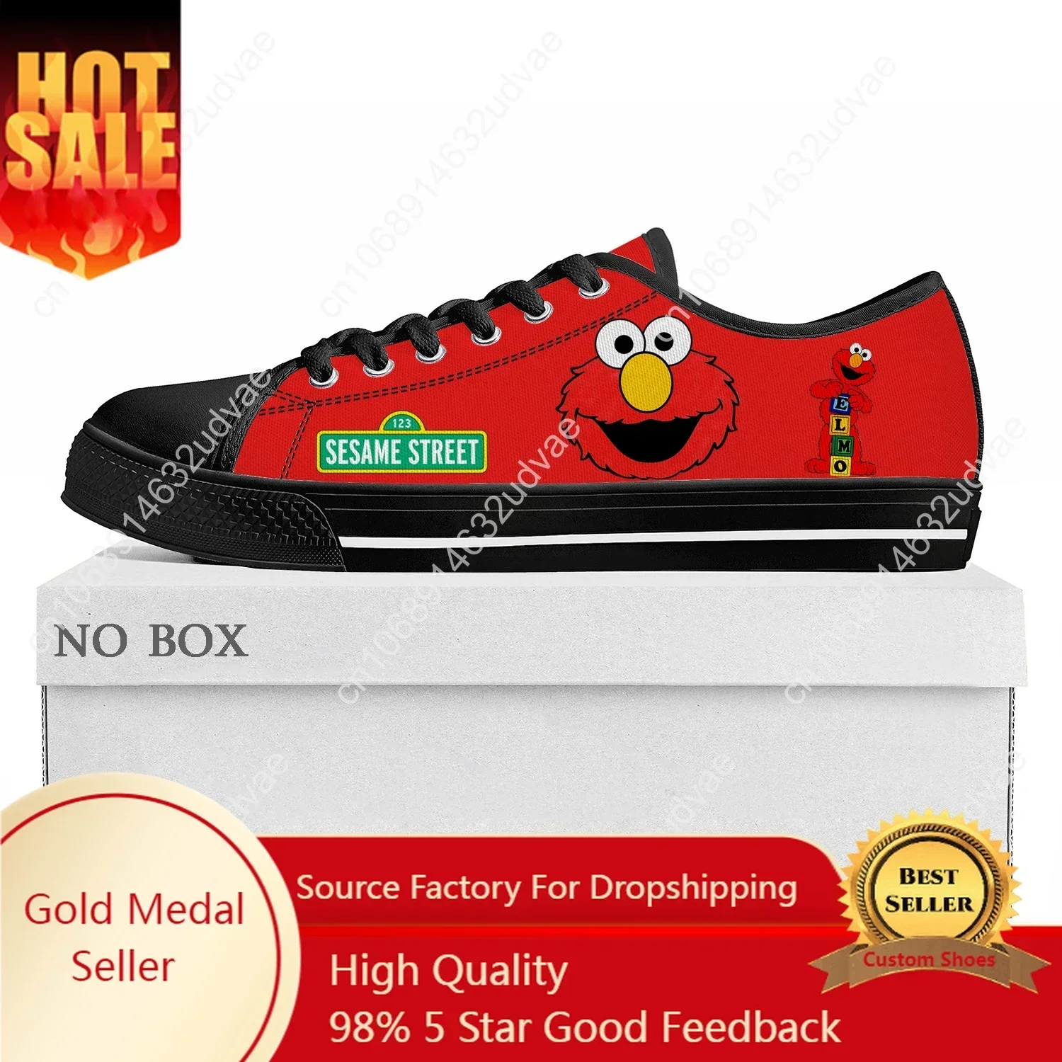 

S-Sesame Cartoon S-Street Anime Low Top Sneakers Mens Womens Teenager High Quality Canvas Sneaker Couple Shoes Custom Shoe