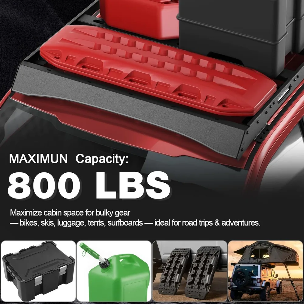 Heavy-Duty Rooftop Cargo Carrier Basket for Ford F250, F350, F450 2017-2022 Models - Off-Road Luggage Storage Solution