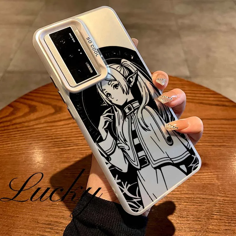Anime Frieren Design Cover For Xiaomi Redmi 14R 14C 13C 13 12 12C 11A 10C 10A 9T 9C 9 8 8A A3 Colored Silver Phone Case