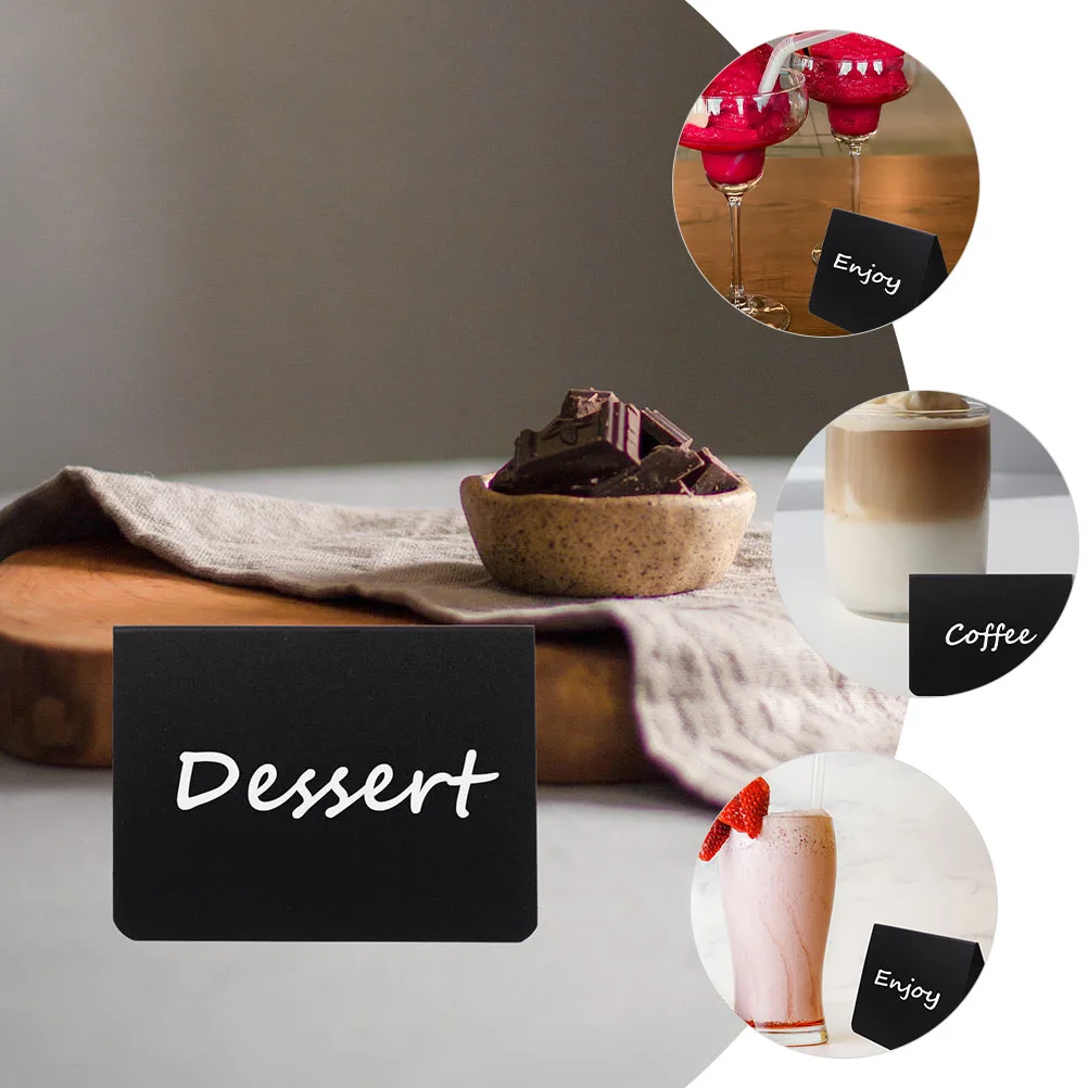 

1Set Blackboard Price Tags Small Standing Memo Boards Reusable Chalkboard Signs for Party Wedding Table Food Label