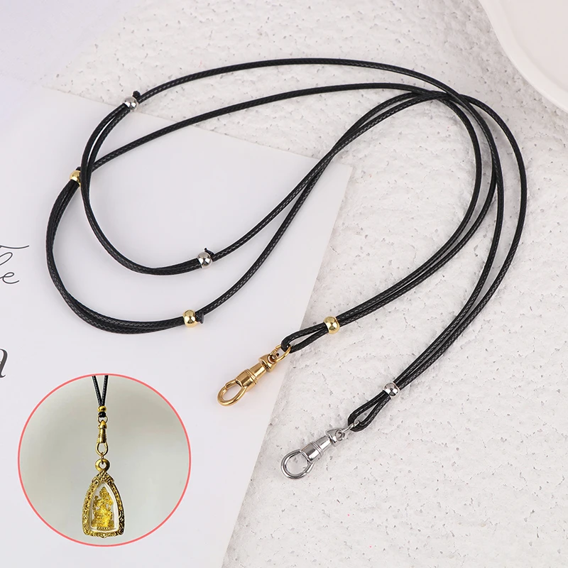 1 Uds. Collar budista tailandés cordón amuleto de Buda colgante cuerda con hebilla de resorte elegante collar accesorios de cuerda