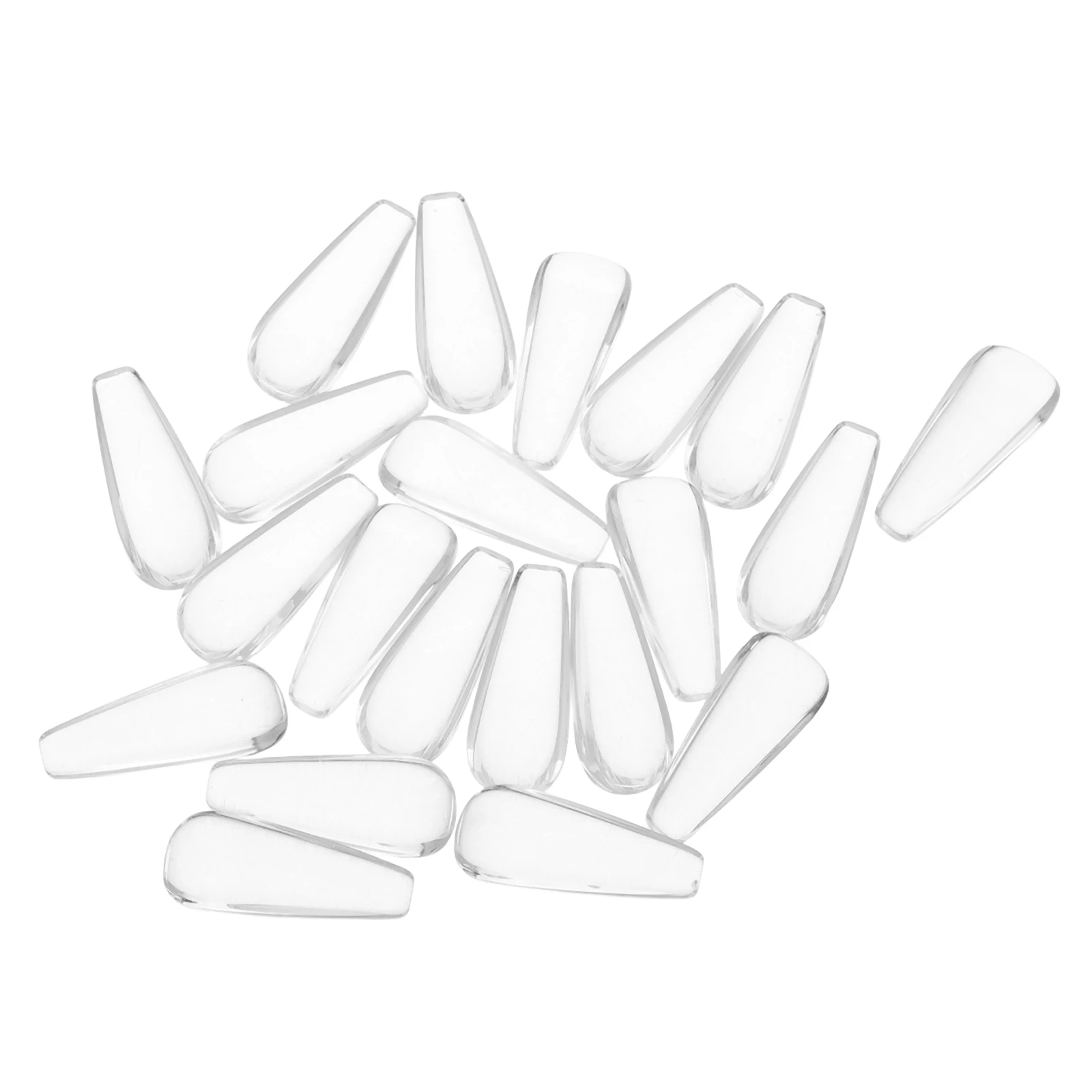 

20Pcs Glass Nail Color Display Stand Trapezoid Crystal Organizer for Salon Manicure Tools Nail Art Storage Display Board