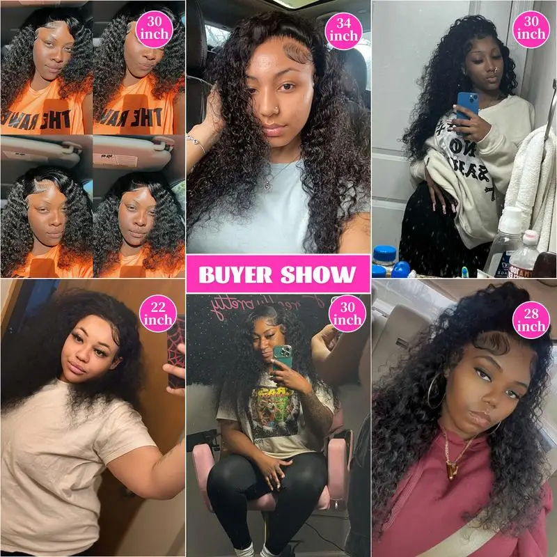 30 40 بوصة شعر مستعار موجة عميقة 250% الكثافة HD الدانتيل الباروكة الأمامية 13x 4/13x6 خصلات الشعر المستعار الإنسان 12A شعر مستعار مجعد مع شعر الطفل قبل قطعها شعر مستعار