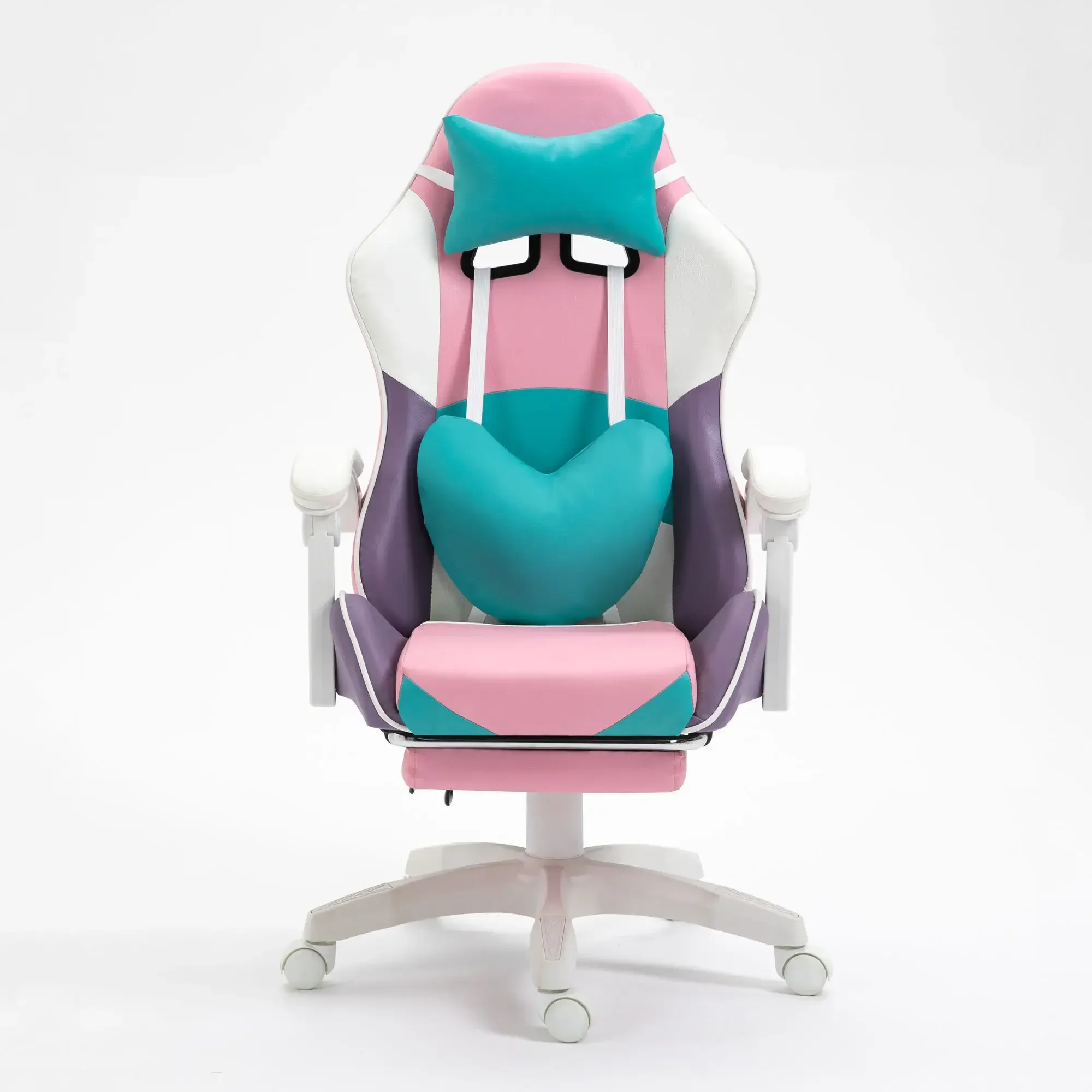 Gaming chair girls pink gamer chair office chairs with footrest bedroom live computer chair home lift reclining gaming