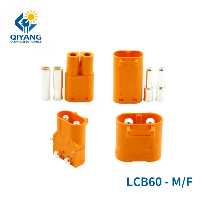 5/10Pair LCB60 Male Female Plug Crimped Wire Lithium Battery Connector Horizontal Vertical Socket 60PW/PB Copper Silver Plated