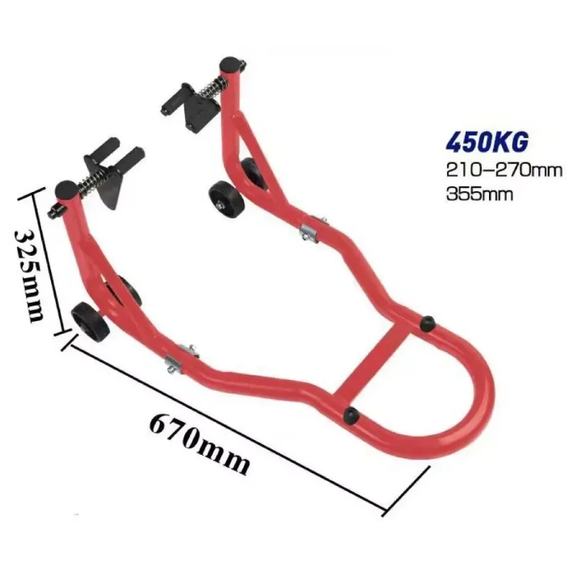 Universal Motorcycle Frame Stand Front & Rear Slides For Parking & Lift Support Rear Paddock Stand