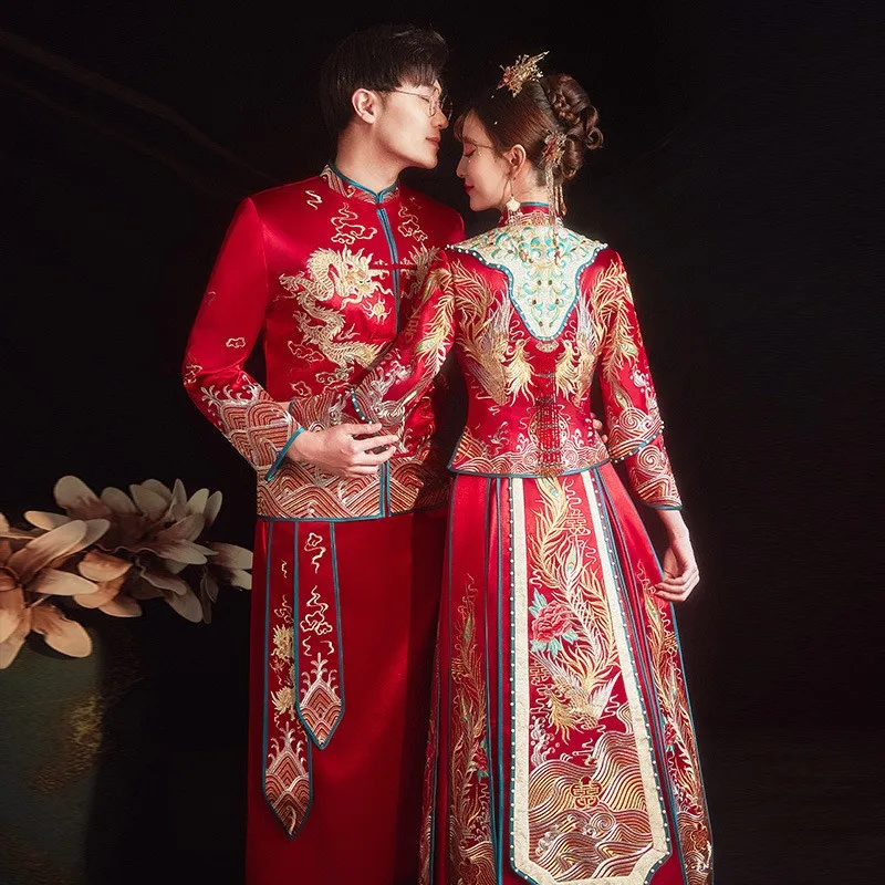 ملابس نخب زوجين من التنين والعنقاء على الطراز الصيني الجديد #5