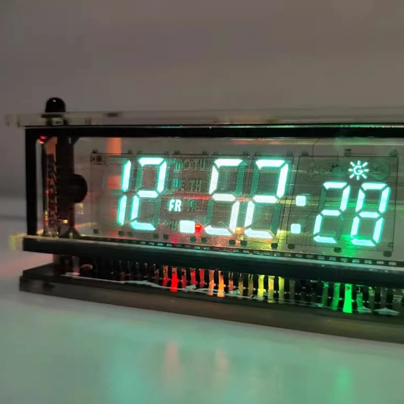 Digital Clock Transparent VFD Screen Clock Multifunctional Fluorescent WiFi Table Clocks Home Desktop Decoration Desk Clocks