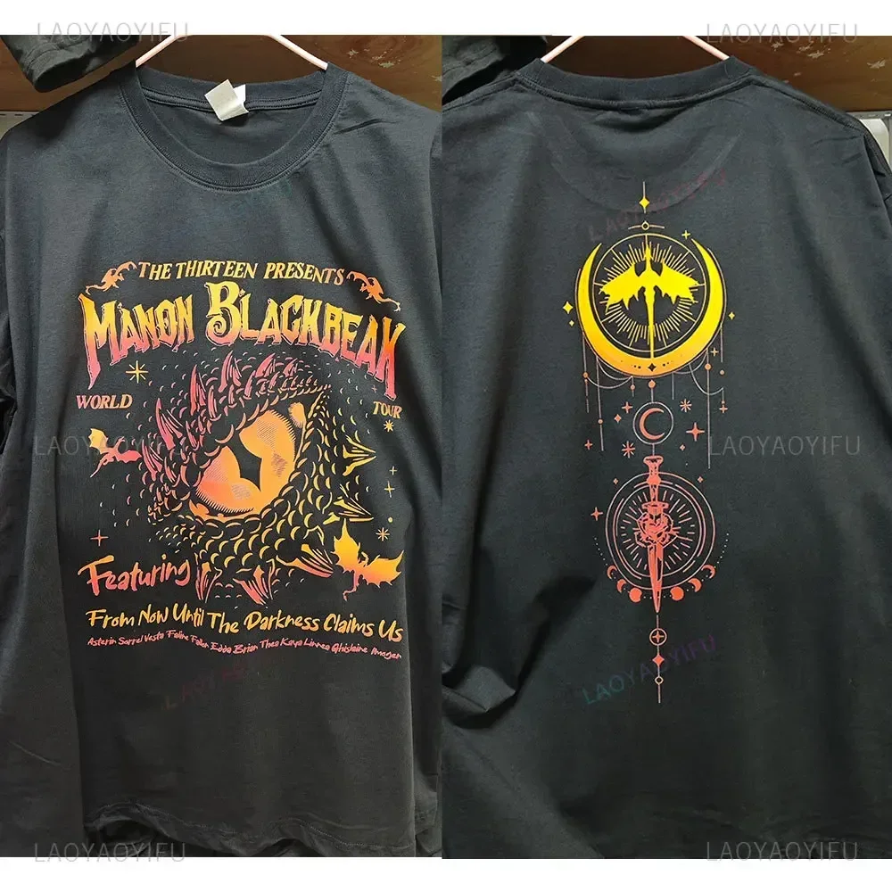 Manon Blackbeak trône de verre T-Shirt décontracté coton T-Shirt femmes décontracté mode Harajuku Hip Hop Streetwear femme rose hauts