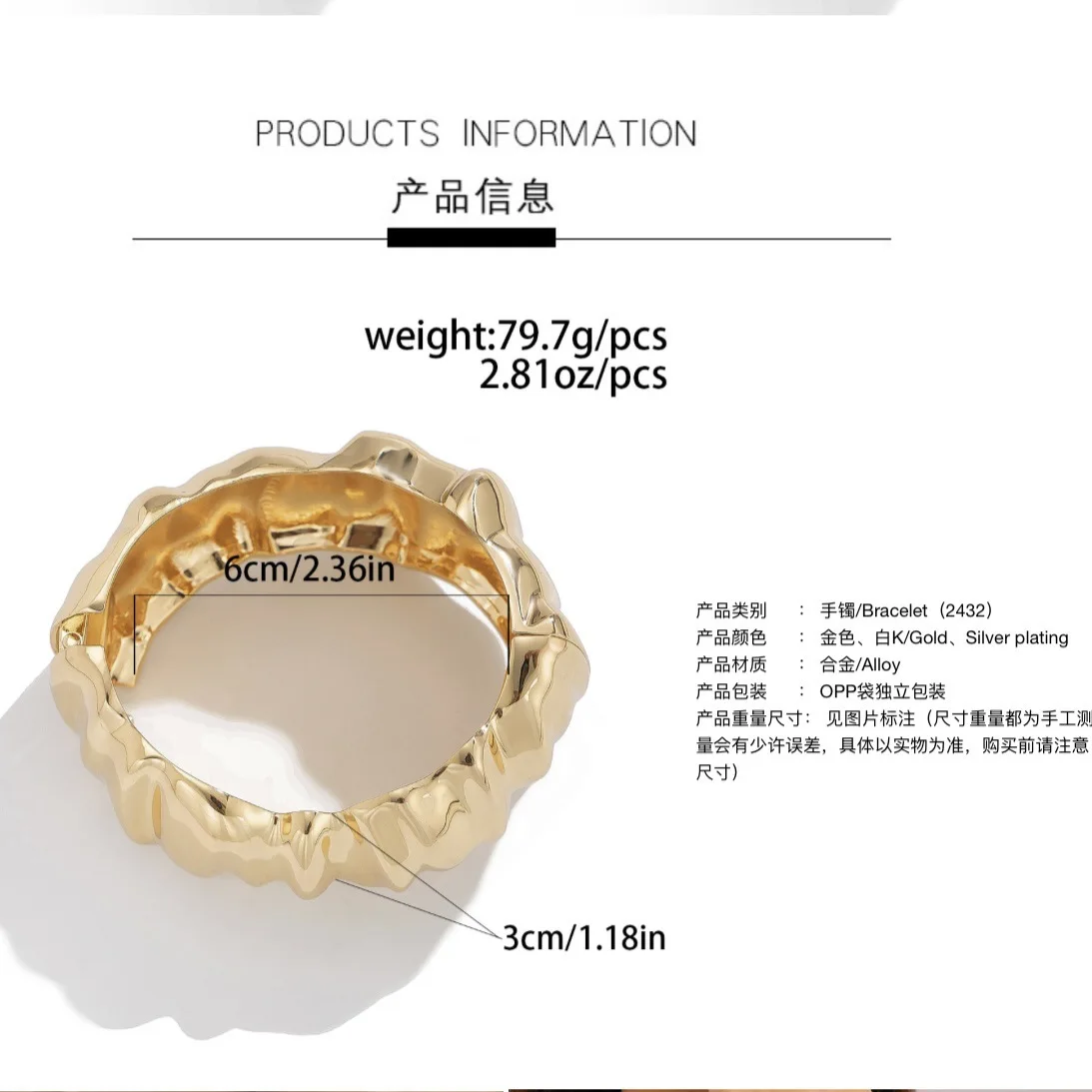 DIEZI Vintage Pearl Wide Cuff Bangles Men Hip Hop Punk Gold Silver Color Geometric Spring Bangles For Women Bracelet Jewelry