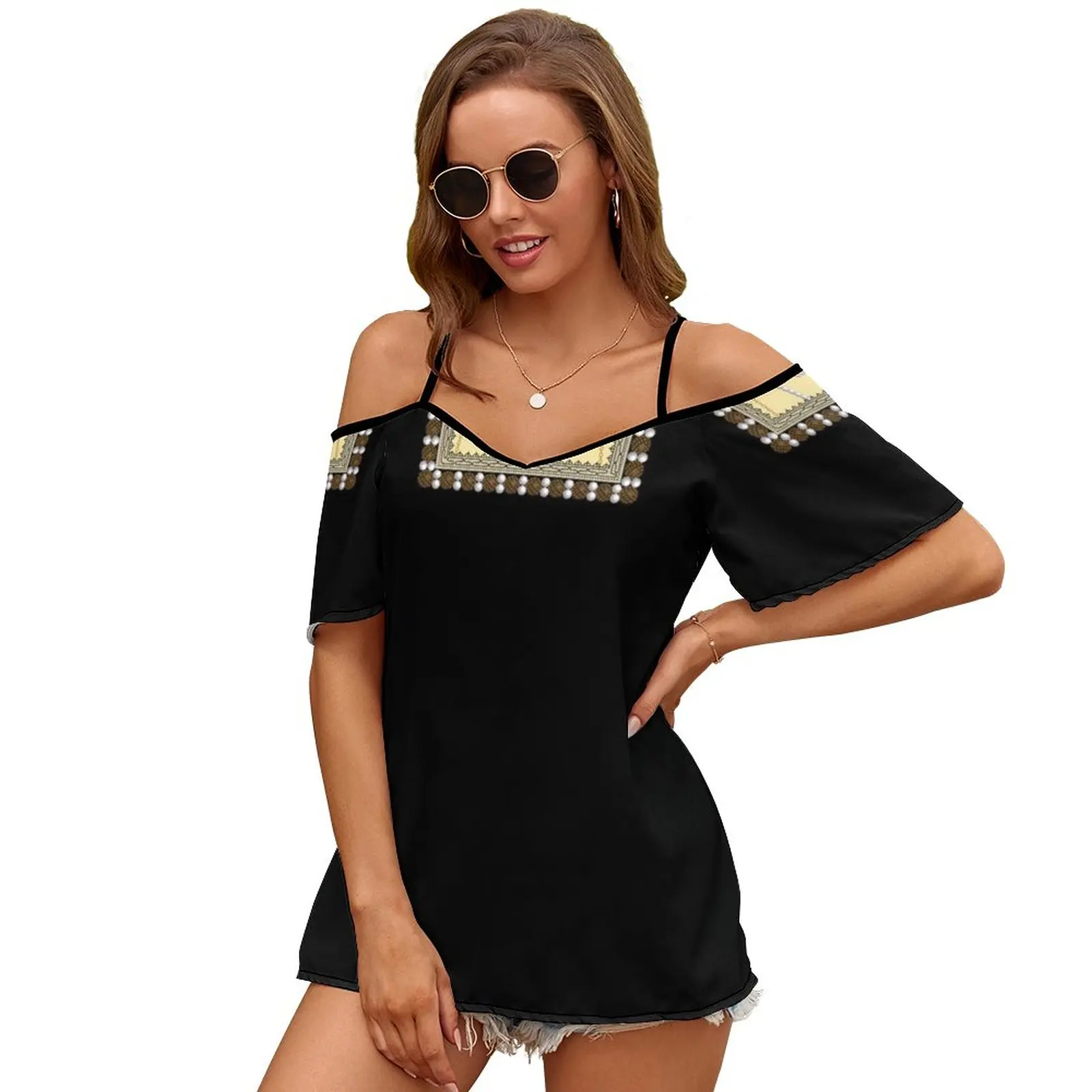 Anne Boleyn Gown Print O-Neck Off-The-Shoulder Top Short-Sleeved T-Shirt Ladies Streetwear Anne Boleyn Bullen Nan Henry Eighth