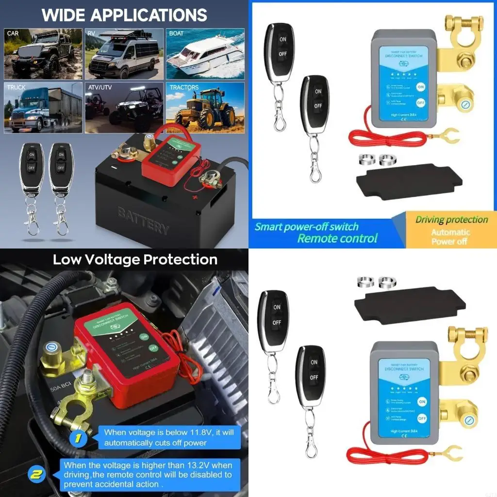 

Remote Battery Isolator Cut Off Cut Switches 6-30V Electrical Switches for Boat