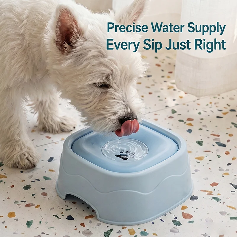 Dog Drinking Water Bowl Floating Non-Wetting Mouth Cat Bowl Without Spill Drinking Water Dispenser Plastic Anti-Over Dog Bowl