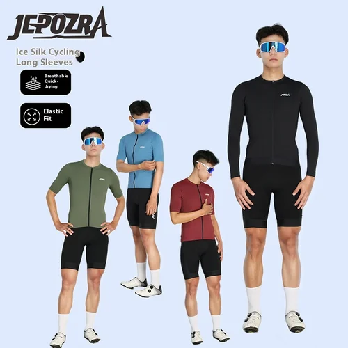 Imagen 2 del producto Jepozra-Camiseta de ciclismo para hombre, camiseta de manga corta de secado rápido para verano, camiseta para bicicleta de montaña, camisetas para descenso, ropa para bicicleta de montaña