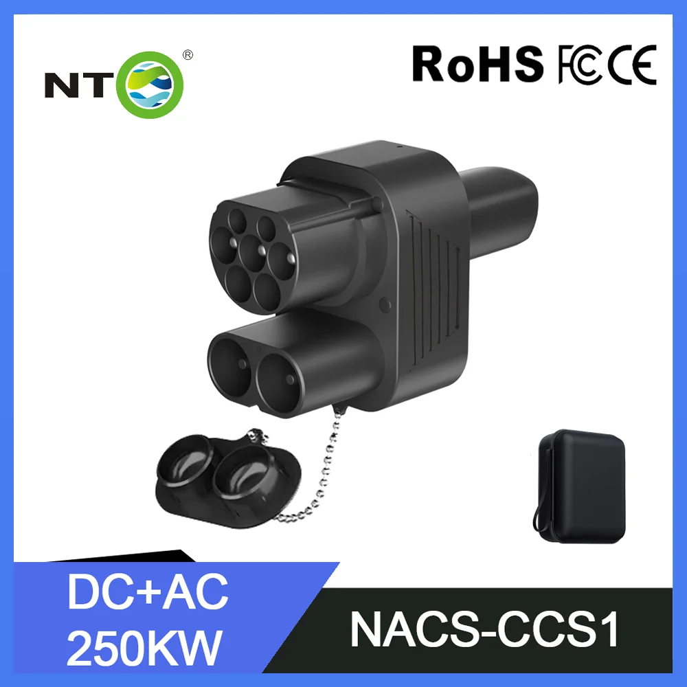 NTO CCS2 to Tesla AC DC Adapter Convertor 250A for Model 3/X/Y/S Electric Car Vehicle Fast Charging EV Charger Adapter For Cars