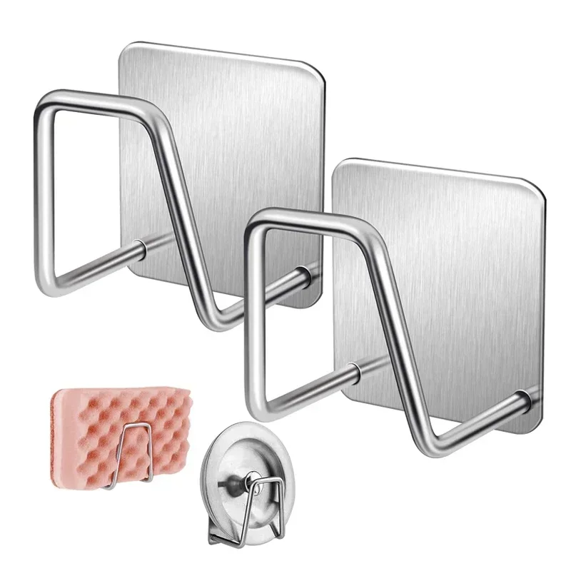 

Kitchen Sink Sponges Holder Self Adhesive Sink Sponges Drain Drying Rack 304 Stainless Steel Storage Holder Kitchen Accessories