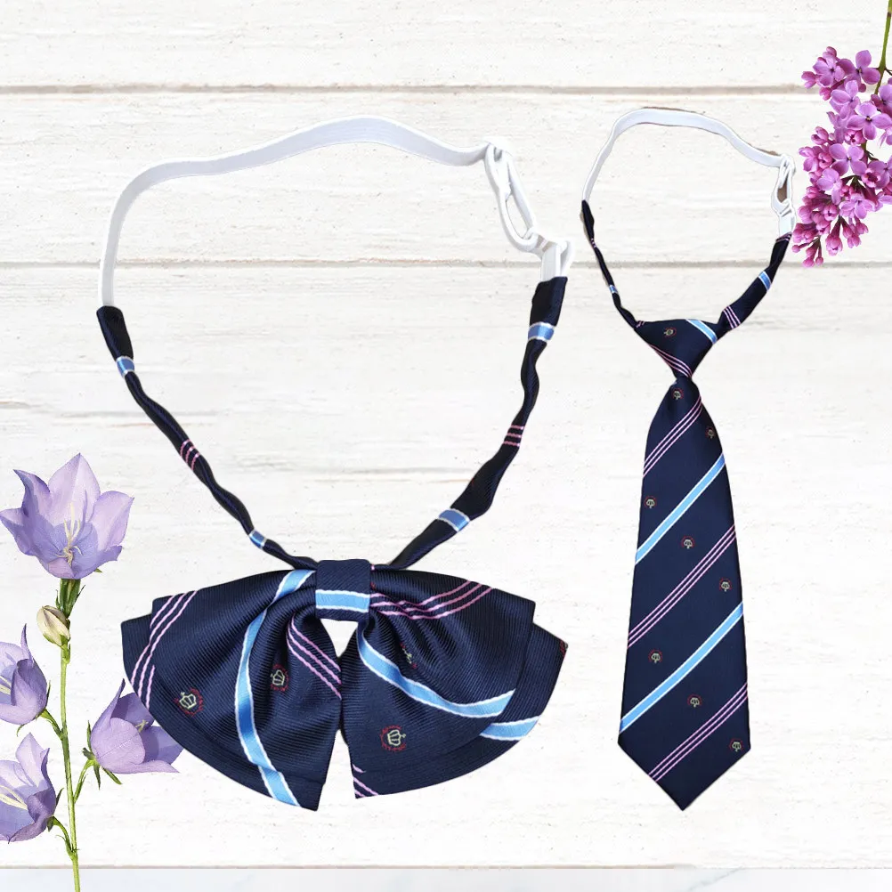 2-teiliges Krawatten-Set, stilvolles Cosplay-Zubehör-Set für Party-Kostüme, leuchtende Farbe, lichtbeständig, 27 cm