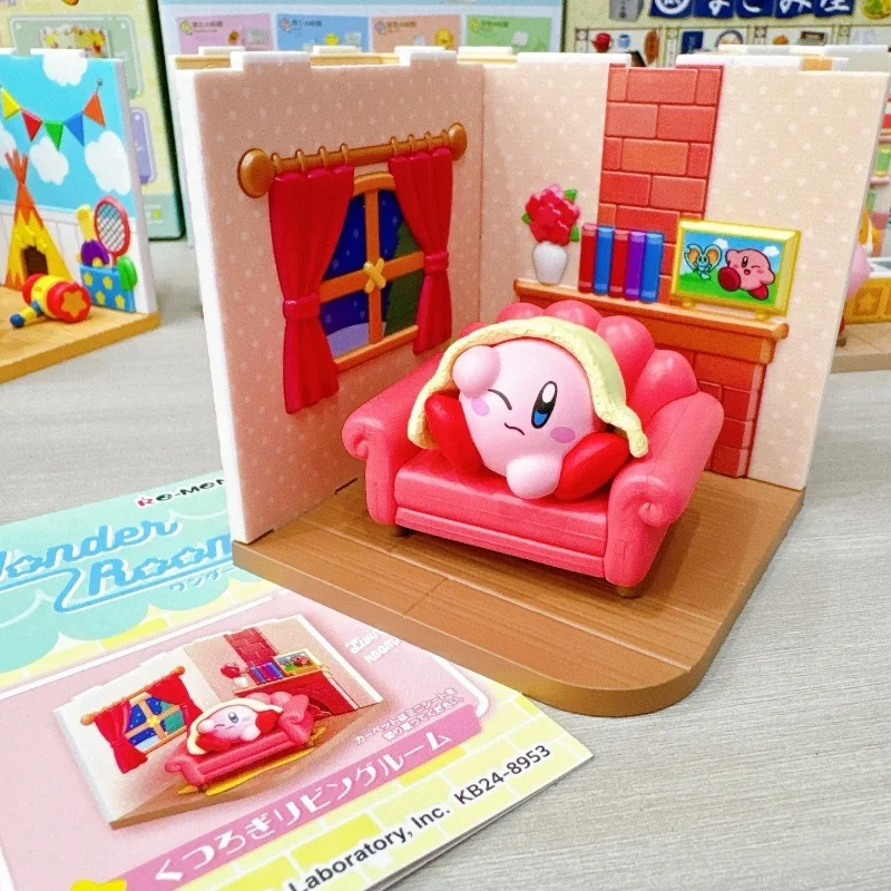 Figur Kirby Asli Yang Diperbaiki Kamar Ajaib Kirby Waddle Dee Bermain Pesta Dapur Mandi Ruang Tamu Kamar Tidur PVC Hadiah Mainan Action Figure