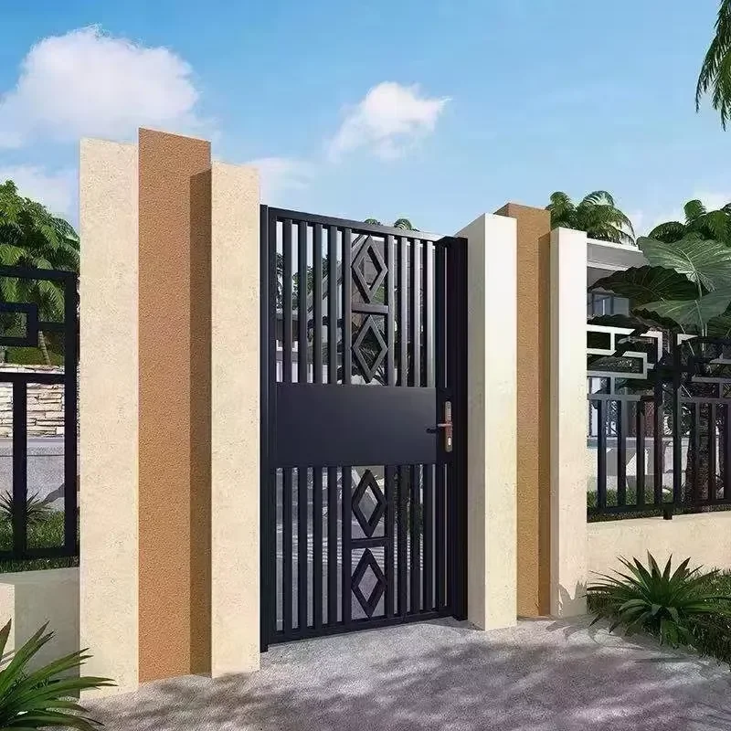 Custom Professional Flame Retardant Fouling Resistance Anti-Explosion Aluminum Alloy Automatic Sliding Gates for Villas Metal