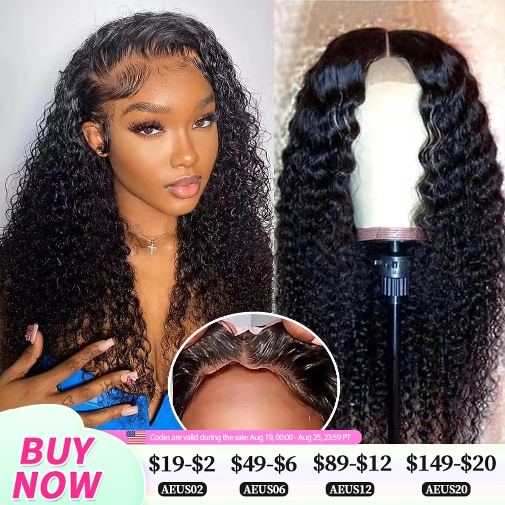 Deep Wave 5x5 Lace Closure Wig Wear Go Glueless Brazilian Curly Water Wave Human Hair Wigs 30 36 Inch 6x4 Lace Closure Wig