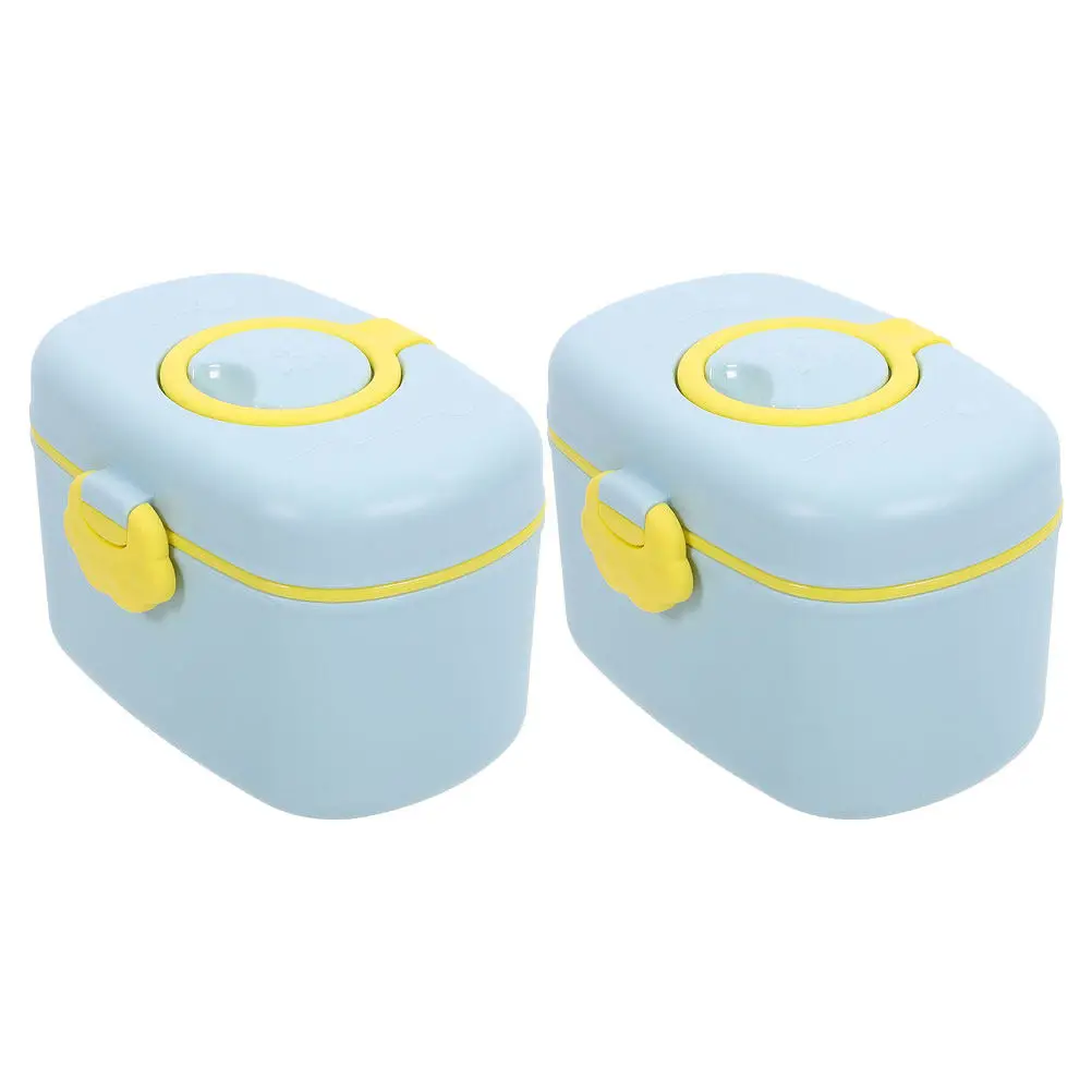 2Pcs Portable Formula Container Infant Formula Holder Milk Powder Storage Dispenser Travel Milk Powder Box Secure Seal Leak