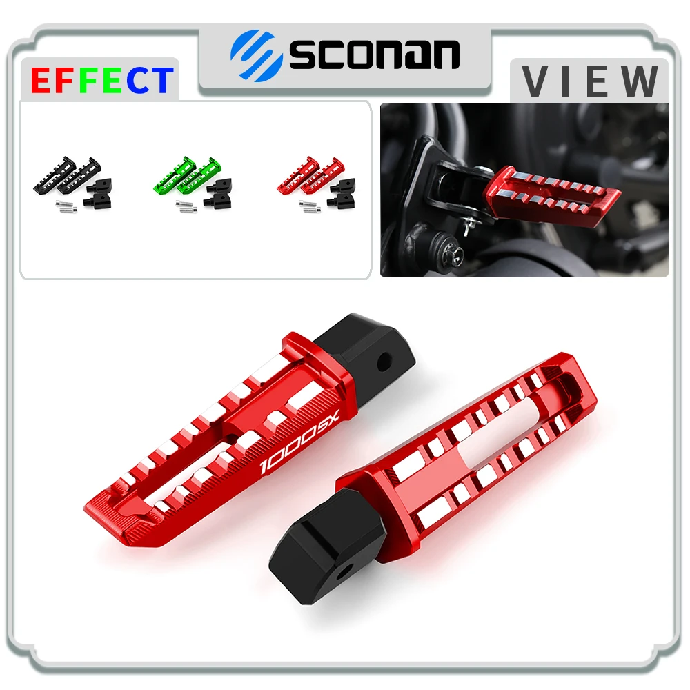 Motorcycle Accessories For ninja1000sx NINJA 1000SX NINJA1000 SX Z1000SX Z 1000 SX Rear Foot Pegs Rests Passenger Footrests