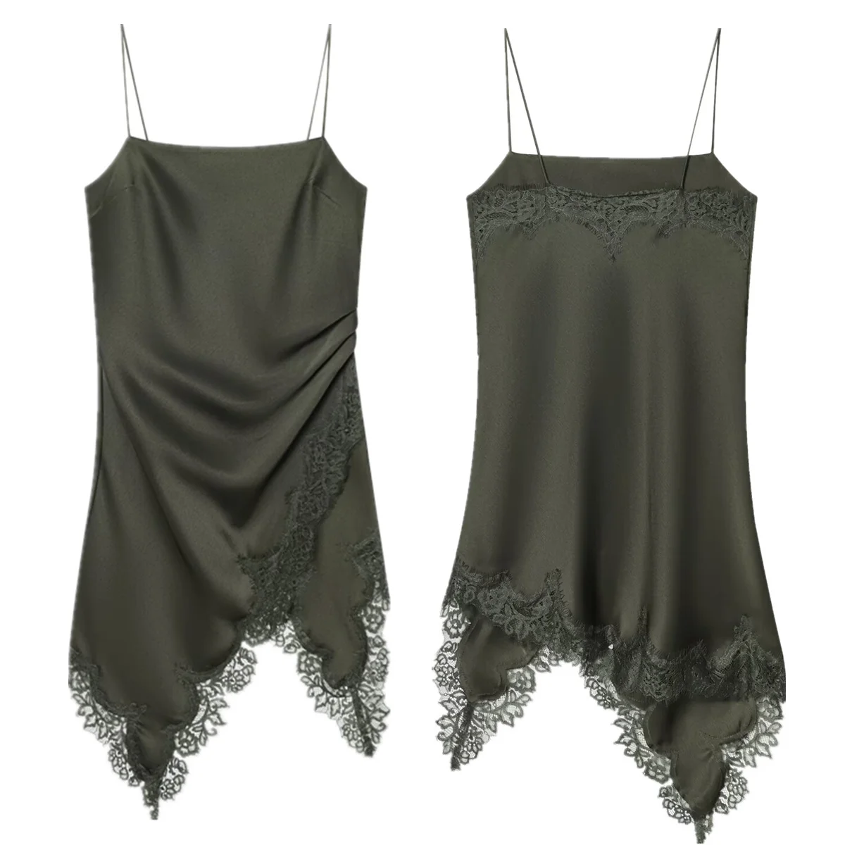 Dave & Di 2026 موضة فرنسية أنيقة الدانتيل الربط فستان ستان فستان بحزام فساتين الحفلات الأنيقة ، فساتين نسائية فيستدوس #1